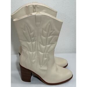 Torrid Cowgirl Western Core Coachella Festival Cream Boots New Size 9WW